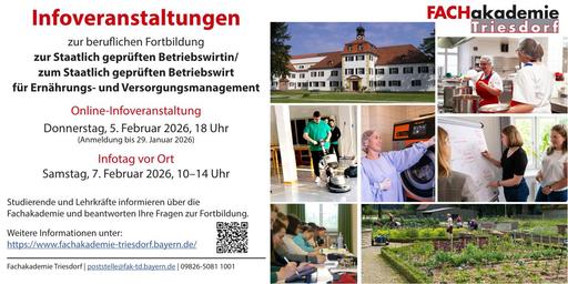 Fachakademie Triesdorf Ernährungs- und Versorgungsmanagement Infotag 05.+07.02.2026