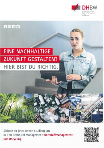 DHBW Heilbronn Studium Wertstoffmanagement und Recycling