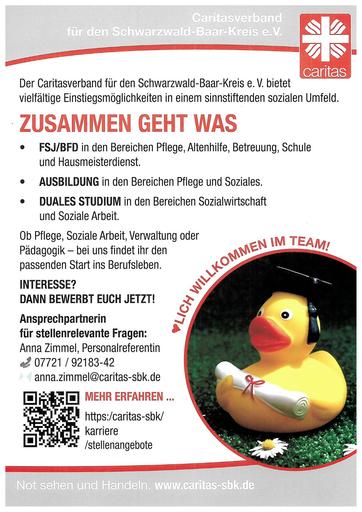 FSJ/BFD / Ausbildung / Duales Studium - Caritas Schwarzwald-Baar-Kreis e.V.