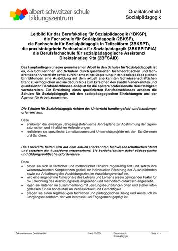 Leitbild Sozialpädagogik