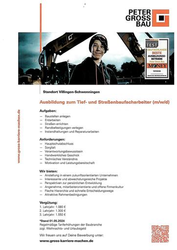 Ausbildung Tief- und Straßenbaufacharbeiter Peter Gross Bau
